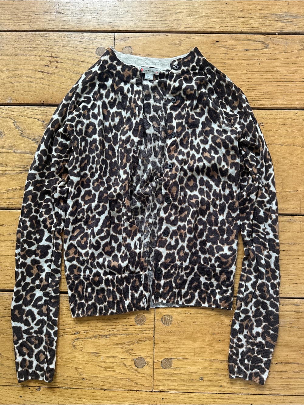 Crewcuts leopard cardigan